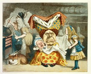 Sir John Tenniel's illustration for Lewis Carroll's 'The Nursery Alice', 1890. Copyright British Library.