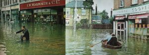 The 1968 floods in Molesey. Contributed by the Molesey Local History Society.
