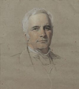 Pastel portrait of ‘The Hon. Peter Locke King M.P.’, by H.T. Wells c.1878.